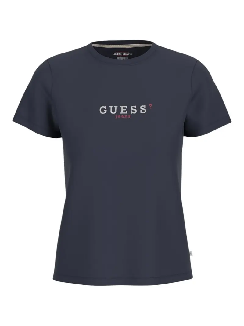 GUESS T-shirt Donna GJ SS CN REG 3D EMBR GUESS TEE W5RI54 J1314 A71W Blu