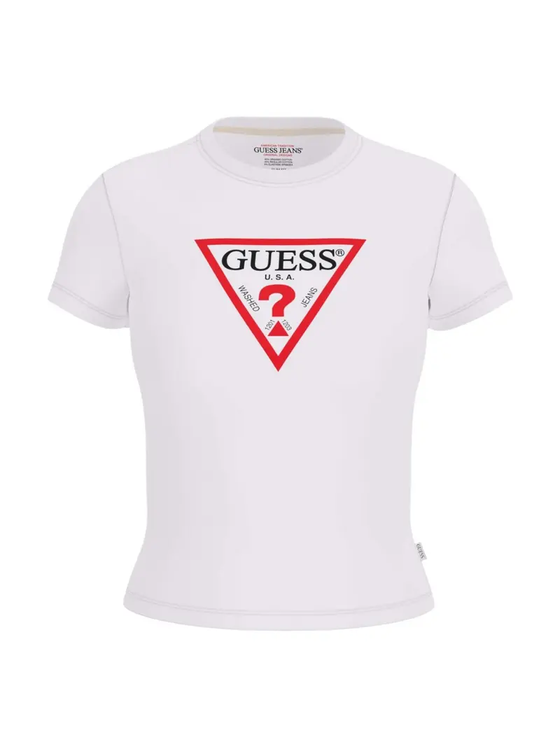 GUESS T-shirt Donna GJ SS CN SLIM ICONIC TEE W4YI04 J1314 G011 PURE WHITE