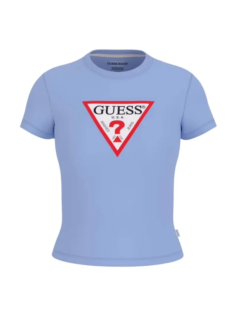GUESS T-shirt Donna GJ SS CN SLIM ICONIC TEE W4YI04 J1314 G7CP FRESH ZENDY BLUE