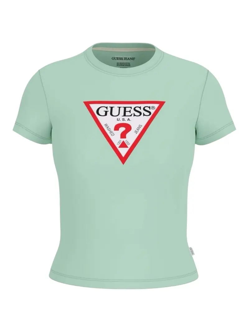 GUESS T-shirt Donna GJ SS CN SLIM ICONIC TEE W4YI04 J1314 G8FG Verde