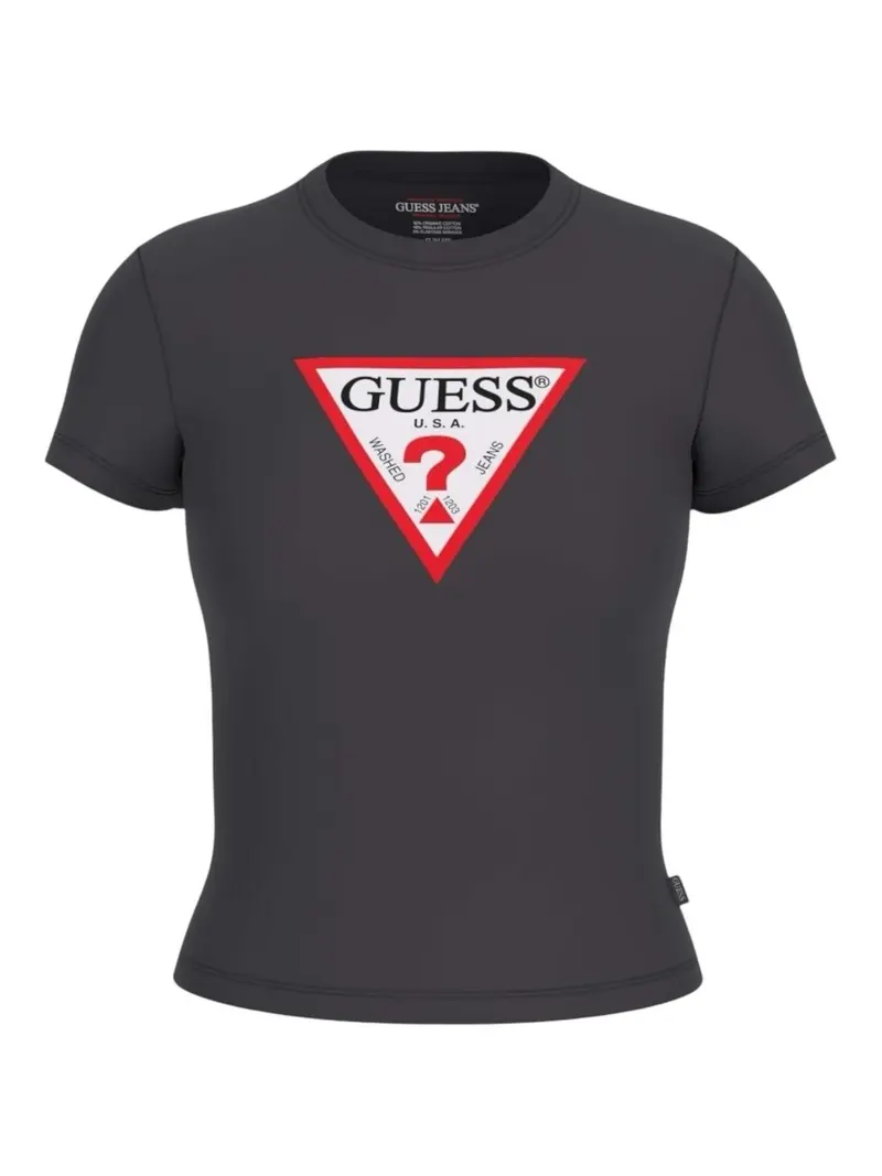 GUESS T-shirt Donna GJ SS CN SLIM ICONIC TEE W4YI04 J1314 JBLK Jet Black A996