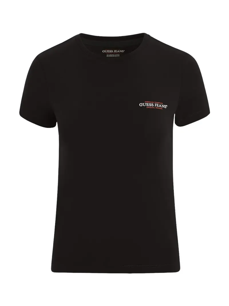GUESS T-shirt Donna GJ SS CN SLIM MINI AMERICA TEE W4YI02 J1314 JBLK Jet Black A996