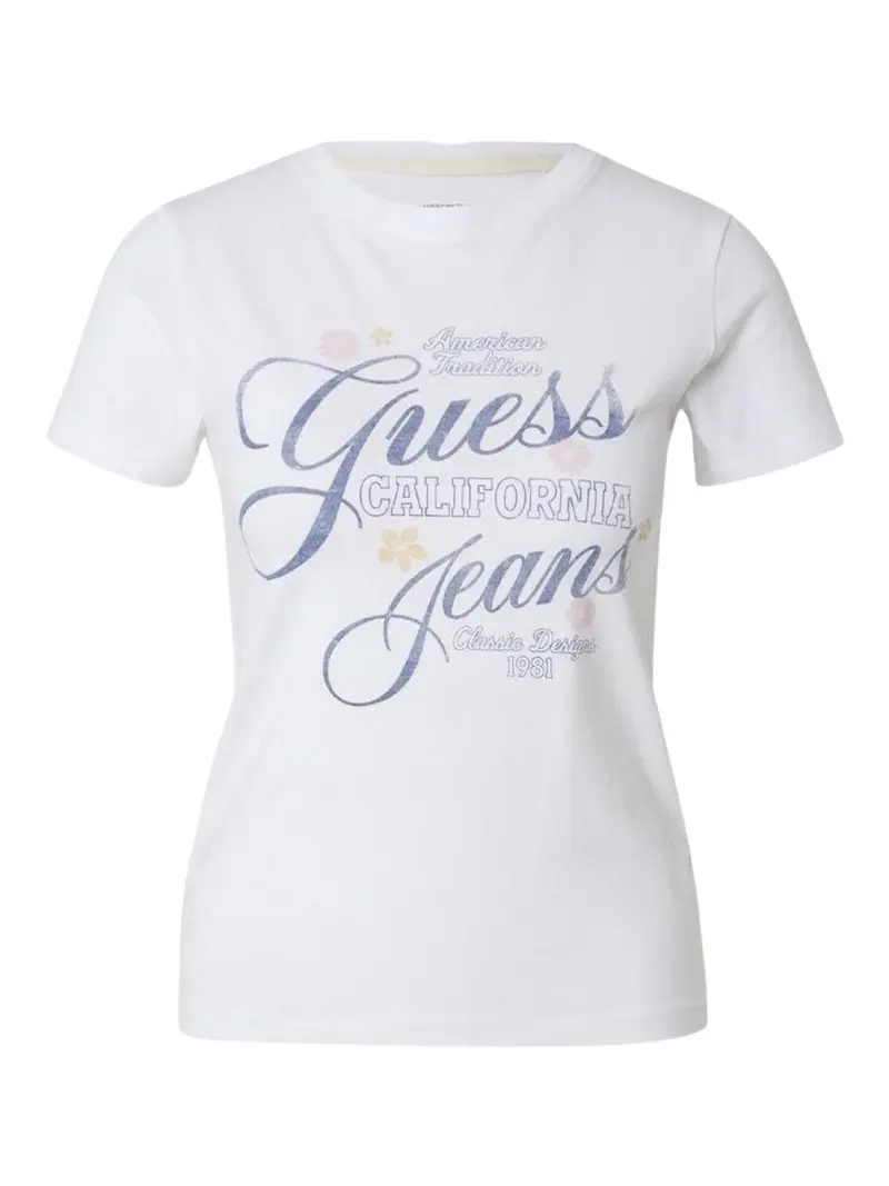 GUESS T-shirt Donna GJ SS SLIM FLOWER TEE W5GI24 J1314 G011 Bianco