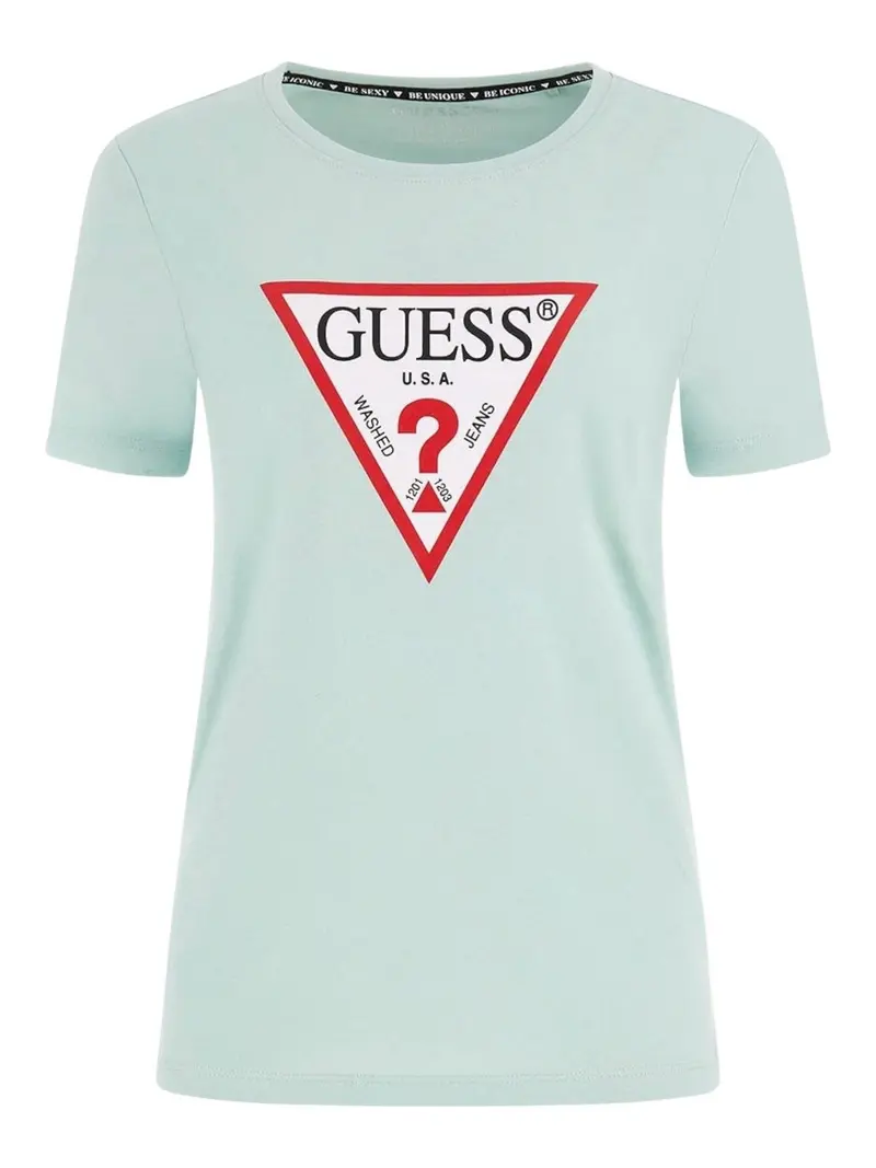 GUESS T-shirt Donna SS CN ORIGINAL TEE W1YI1B I3Z14 G8DD Verde