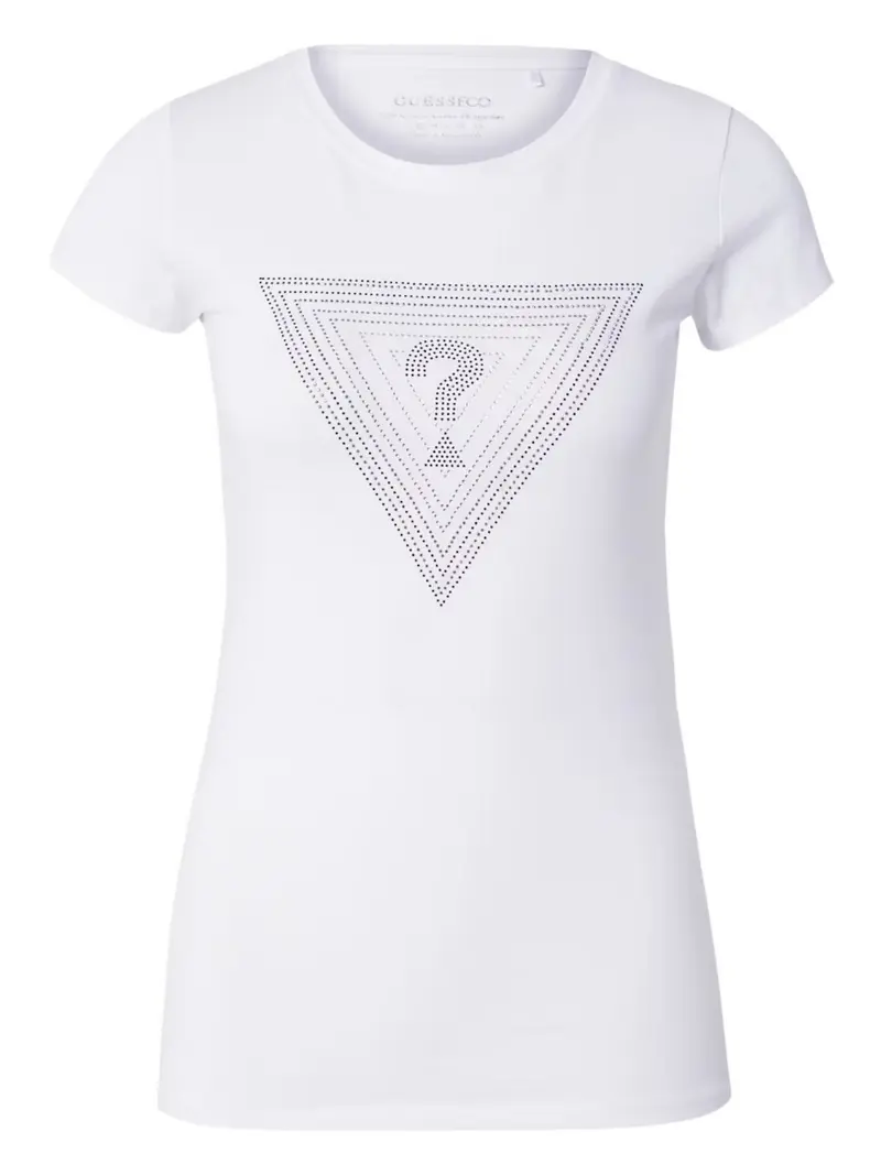 GUESS T-shirt Donna SS TRIANGLE OMBRE R3 TEE W5GI43 KA0Q1 G011 Bianco