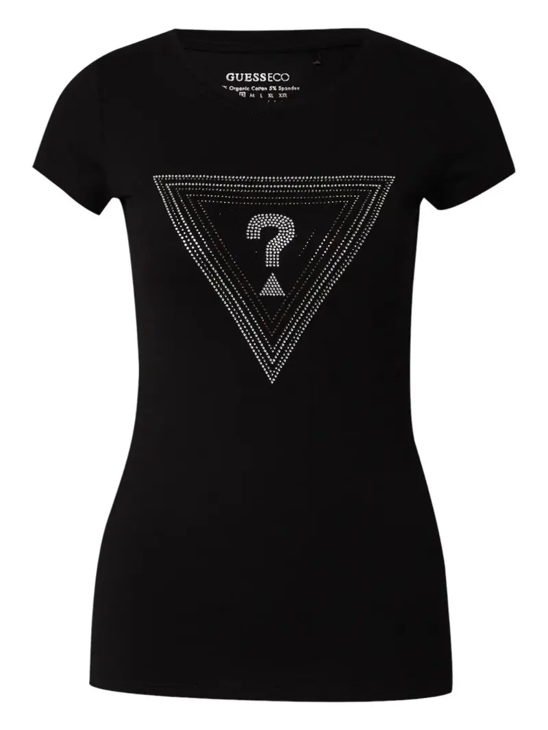 GUESS T-shirt Donna SS TRIANGLE OMBRE R3 TEE W5GI43 KA0Q1 JBLK Nero