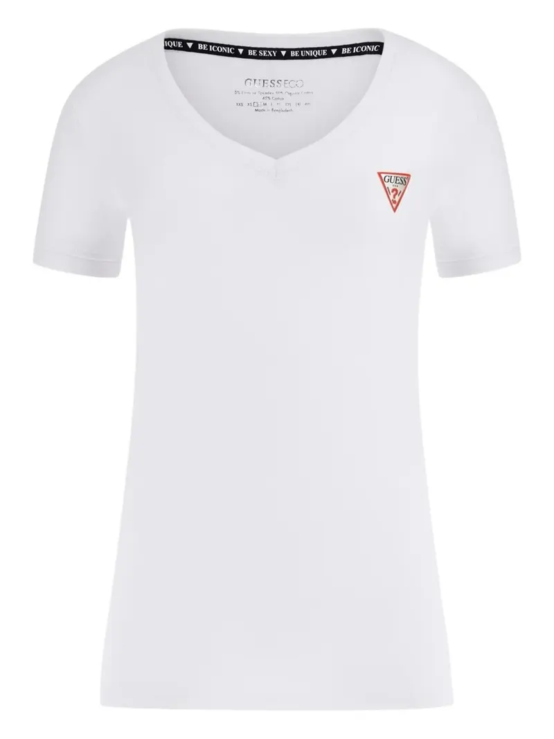 GUESS T-shirt Donna SS VN MINI TRIANGLE TEE W2YI45 J1314 G011 Bianco