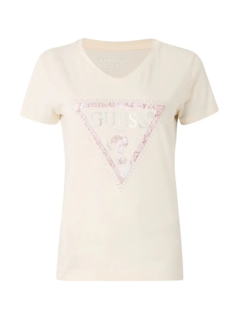 GUESS T-shirt Donna SS VN PYTHON TRIANGLE TEE W5RI21 J1314 A90F CEMENTO