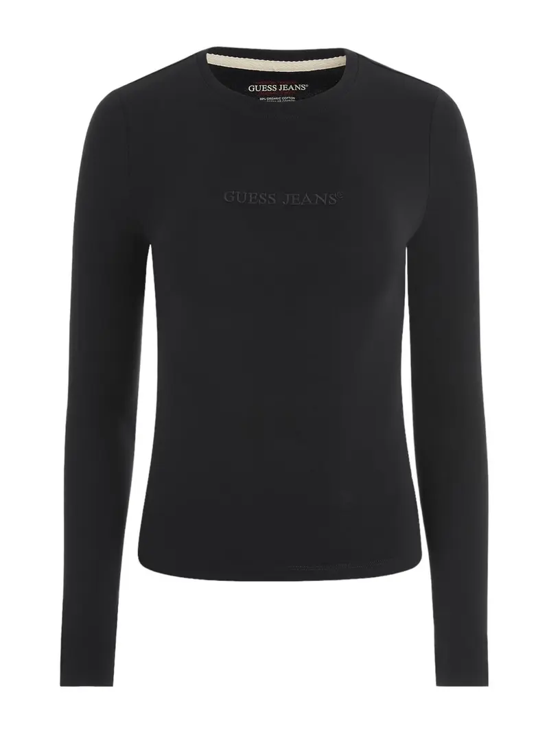 GUESS T-Shirt e Polo Donna GJ LS CN SLIM LOGO EMB TEE W4YI22 J1314 JBLK Jet Black A996