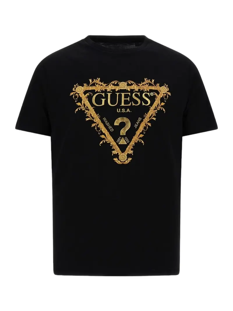 GUESS T-Shirt e Polo Uomo SS BSC GUESS TRI SCR M4RI62 K9RM1 JBLK Nero