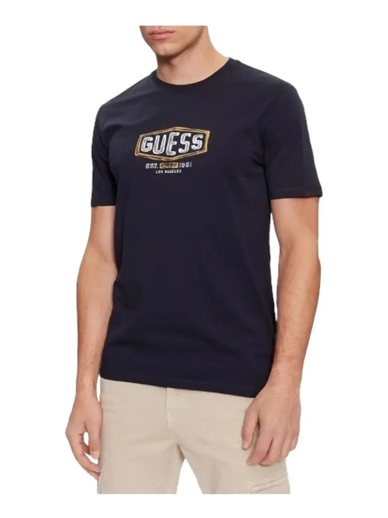 GUESS T-Shirt e Polo Uomo SS CN GUESS BOX CRAC M4RI33 J1314 G7V2 Blu