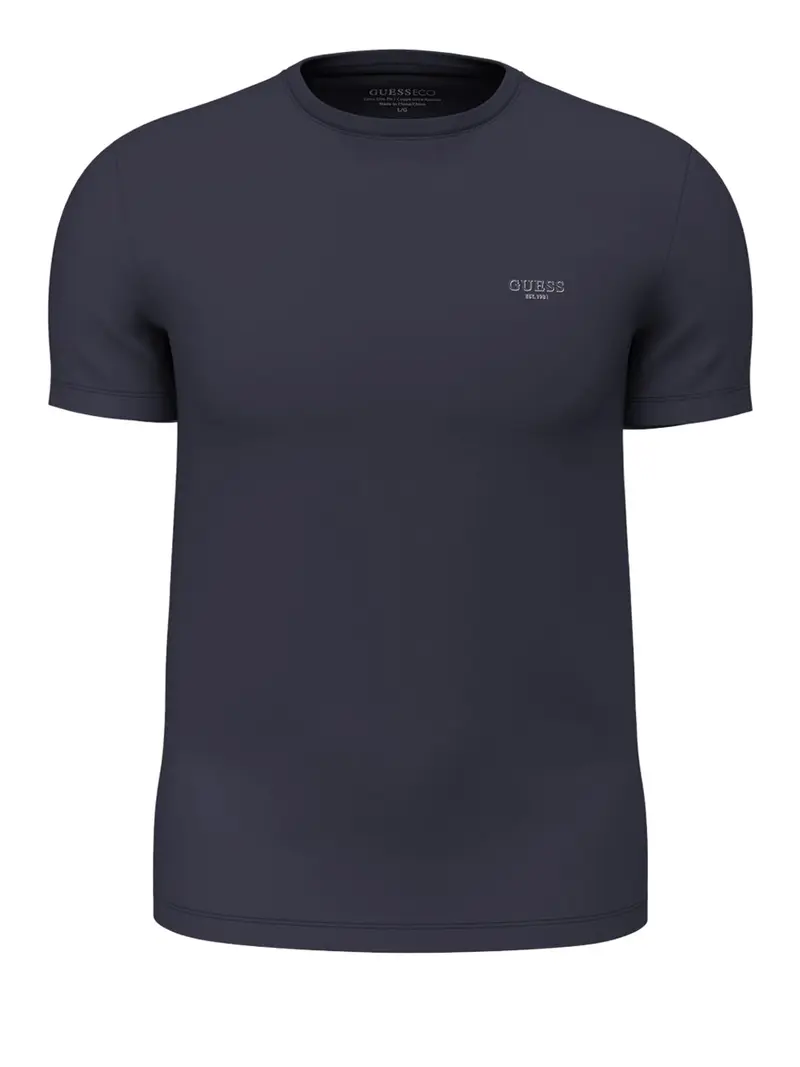 Guess T-Shirt In Misto Cotone - Navy