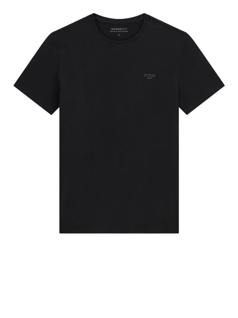 Guess T-Shirt In Misto Cotone - Nero