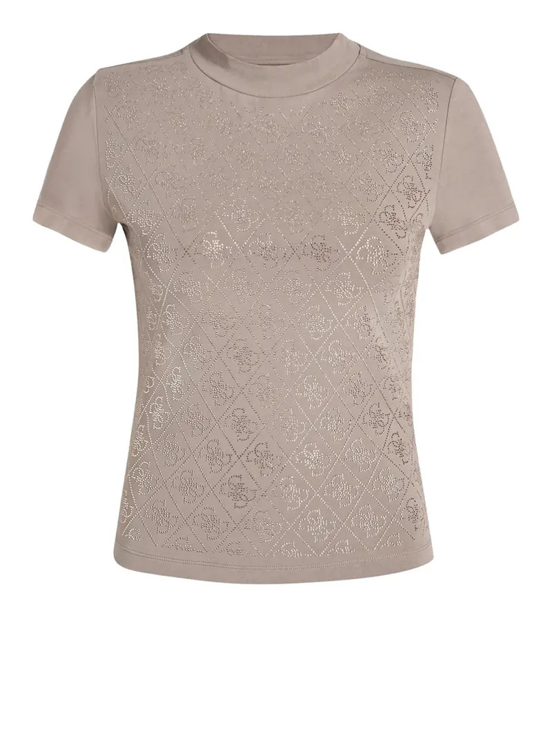 Guess T-Shirt Stampa All Over 4G - Silk Taupe