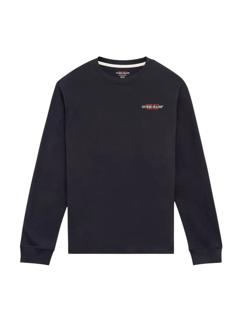 GUESS T-shirt Uomo GJ LS CN SLIM AMERICAN TR TEE M4YI54 K8HM0 A71W DARING OCEAN