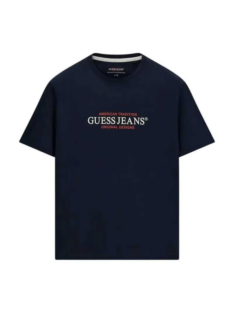 GUESS T-shirt Uomo GJ SS CN REG AMERICAN TRAD TEE M4YI42 K8FQ4 A71W DARING OCEAN