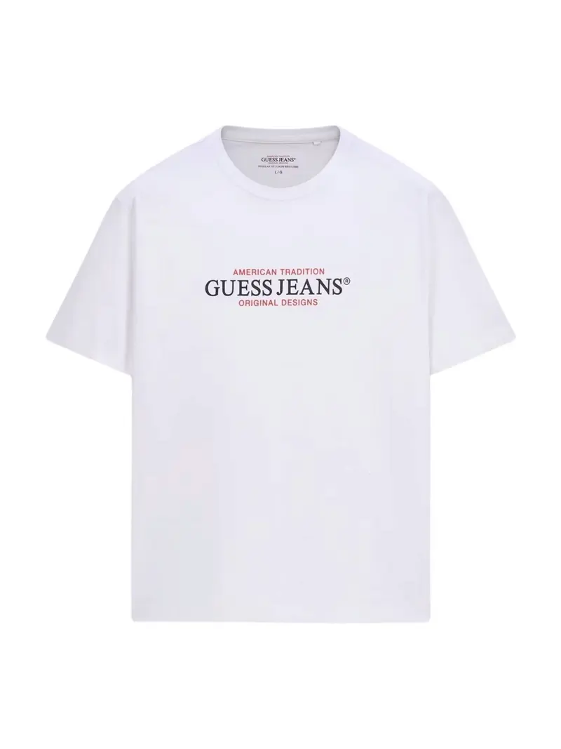 GUESS T-shirt Uomo GJ SS CN REG AMERICAN TRAD TEE M4YI42 K8FQ4 G011 PURE WHITE