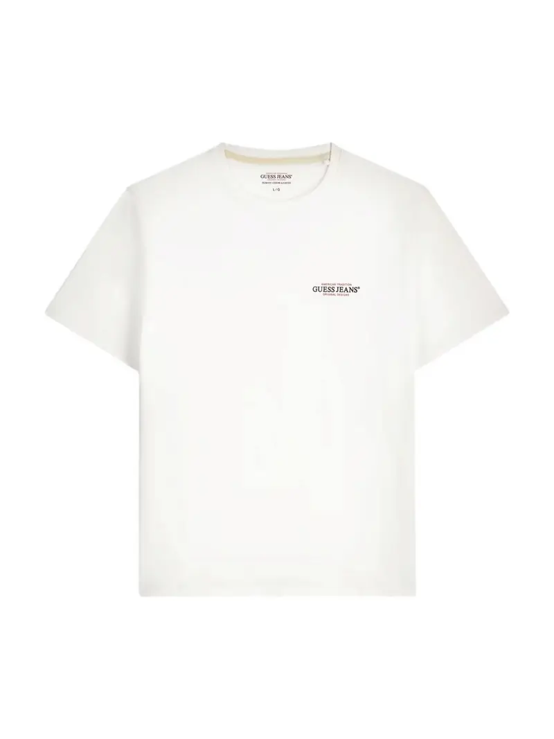 GUESS T-shirt Uomo GJ SS CN SLIM AMERICAN TR TEE M4YI55 K8HM0 G011 PURE WHITE