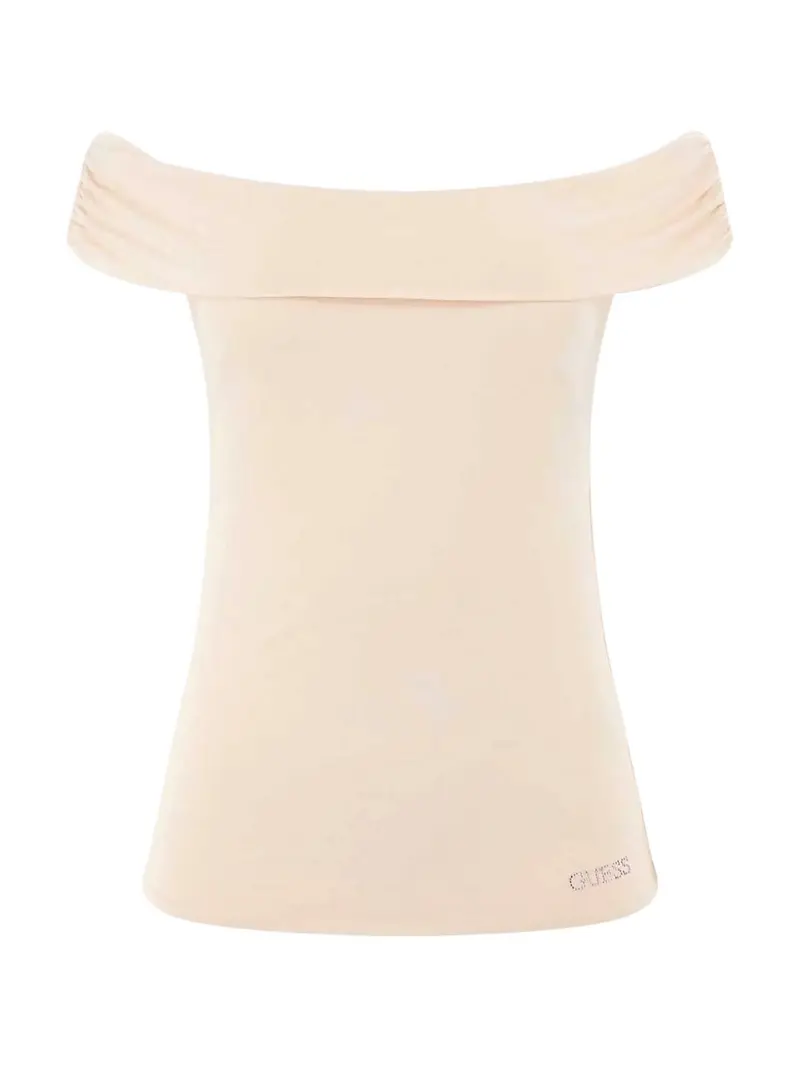GUESS Top Donna CHARLOTTE OFF SHOULDER TOP W5GP08 KACM2 G1CX BUTTER ICECREAM