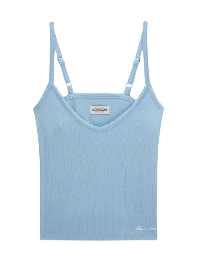 GUESS Top Donna GJ POINTELLE CAMI W6GPB5 KG372 G7K2 FOG BLUE
