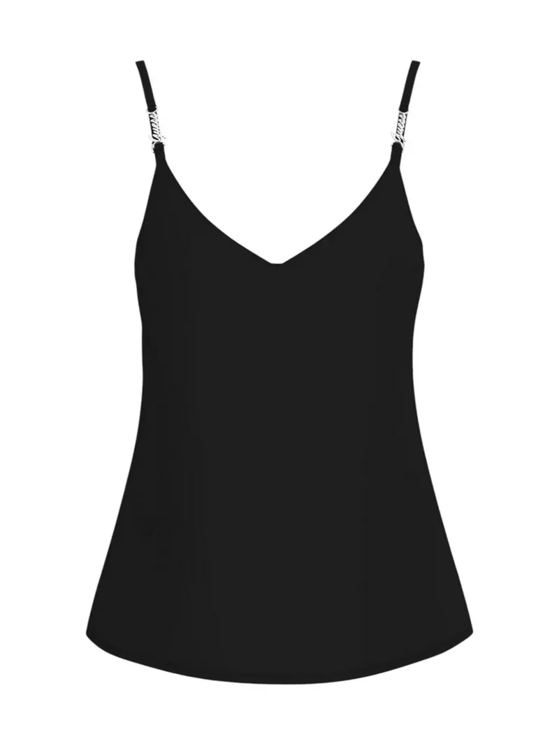 GUESS Top Donna NEW SL CAROLINE LOGO TANK W6GH30 W1845 JBLK Jet Black A996
