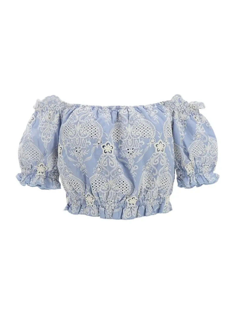 GUESS Top Donna Off Shoulder Frida T W4GH40 WG4F0 F7IM Blu