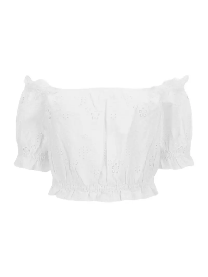 GUESS Top Donna Off Shoulder Frida T W4GH40 WG4F0 G011 Bianco