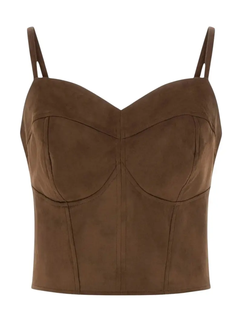 GUESS Top Donna SL NUNZIA CORSET W6RH03 WJ472 G1EA DARK COFFEE