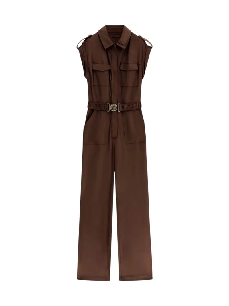 GUESS Tuta Donna NUNZIA SUEDE OVERALL W6RD61 WJ472 G1EA DARK COFFEE