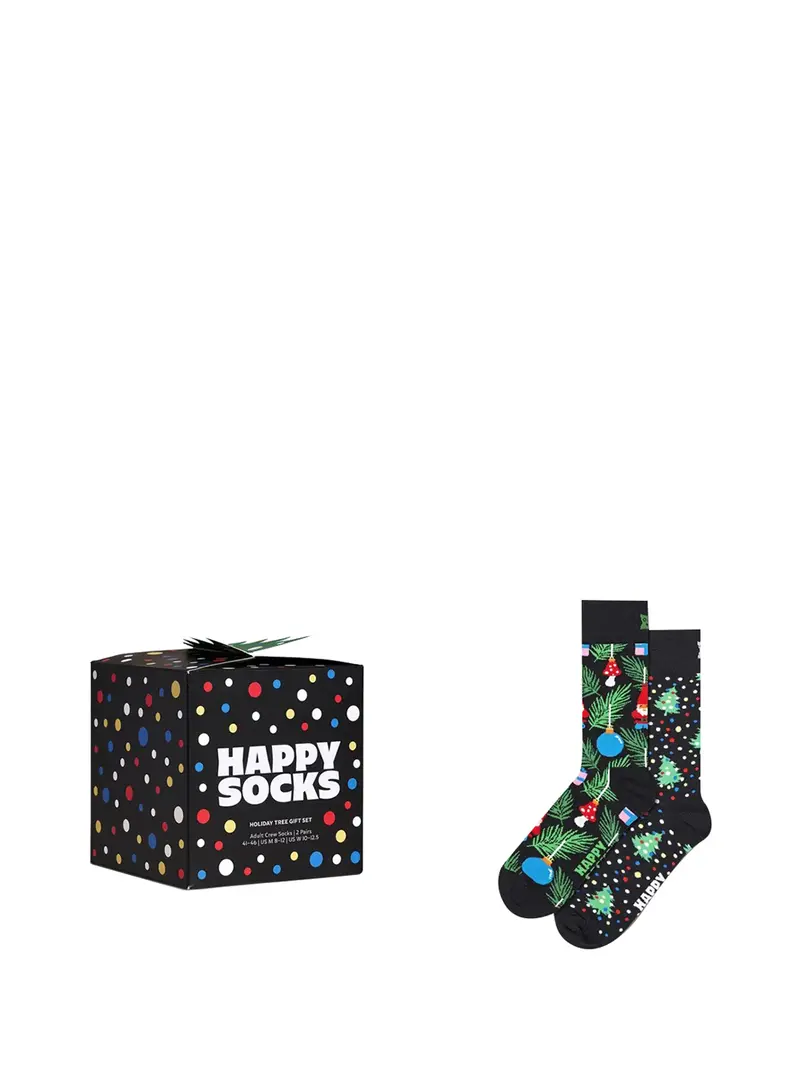 Happy Socks 2-Pack Holiday Tree Socks - Nero