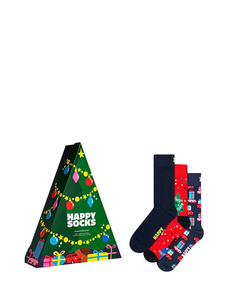 Happy Socks 3-Pack Holiday Tree Socks - Verde
