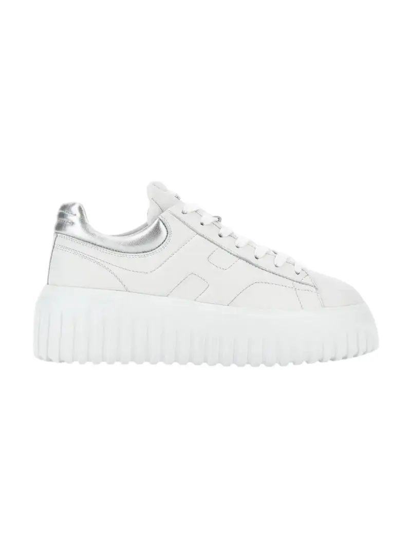 HOGAN Sneaker Donna H-STRIPES ALLACCIATO H HXW6450FC60KU00351 B001(BIANCO)+B200(ARGENTO)