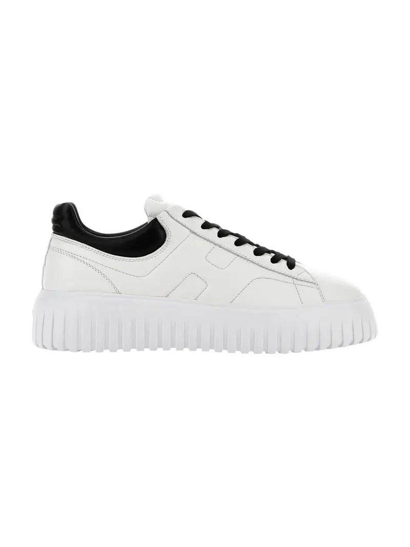 HOGAN Sneaker Uomo H-STRIPES ALLACCIATO H HXM6450FC60LE90001 B001(BIANCO)+B999(NERO)