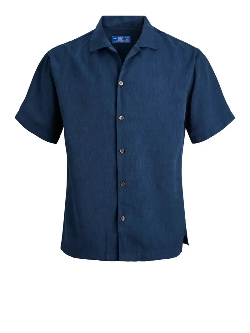 Jack&Jones Camicia Jprblurico Tencel Resort Blu
