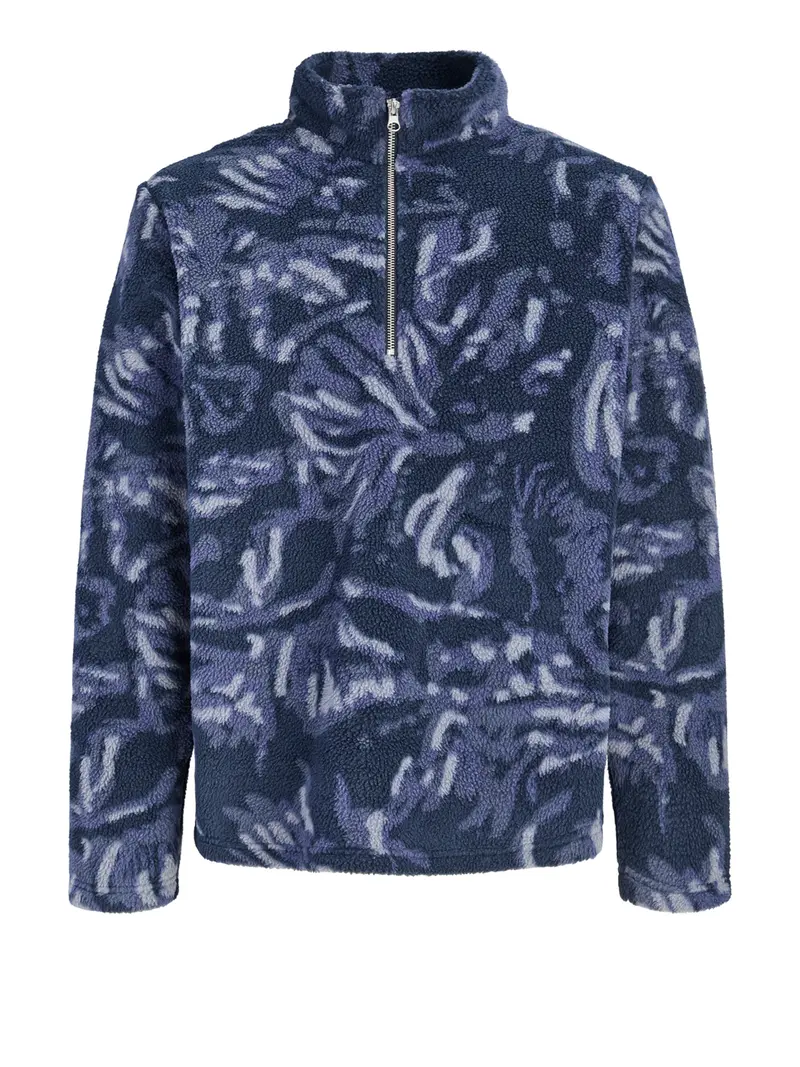 Jack&Jones Felpa Jorsalamanco Teddy - Blu