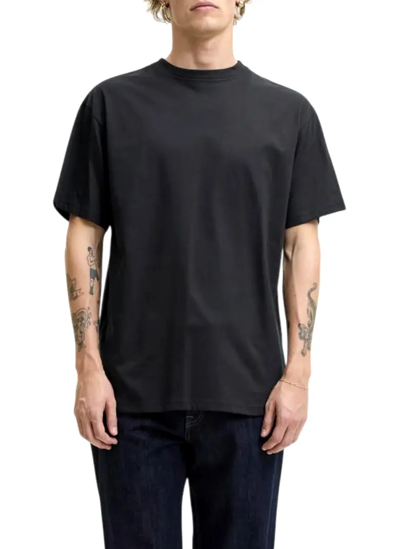 Jack&Jones T-Shirt In Tinta Unita Nero