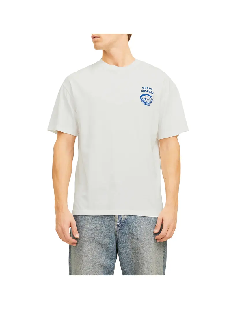Jack&Jones T-Shirt Jjcharge Printed Tee Ss Bianco