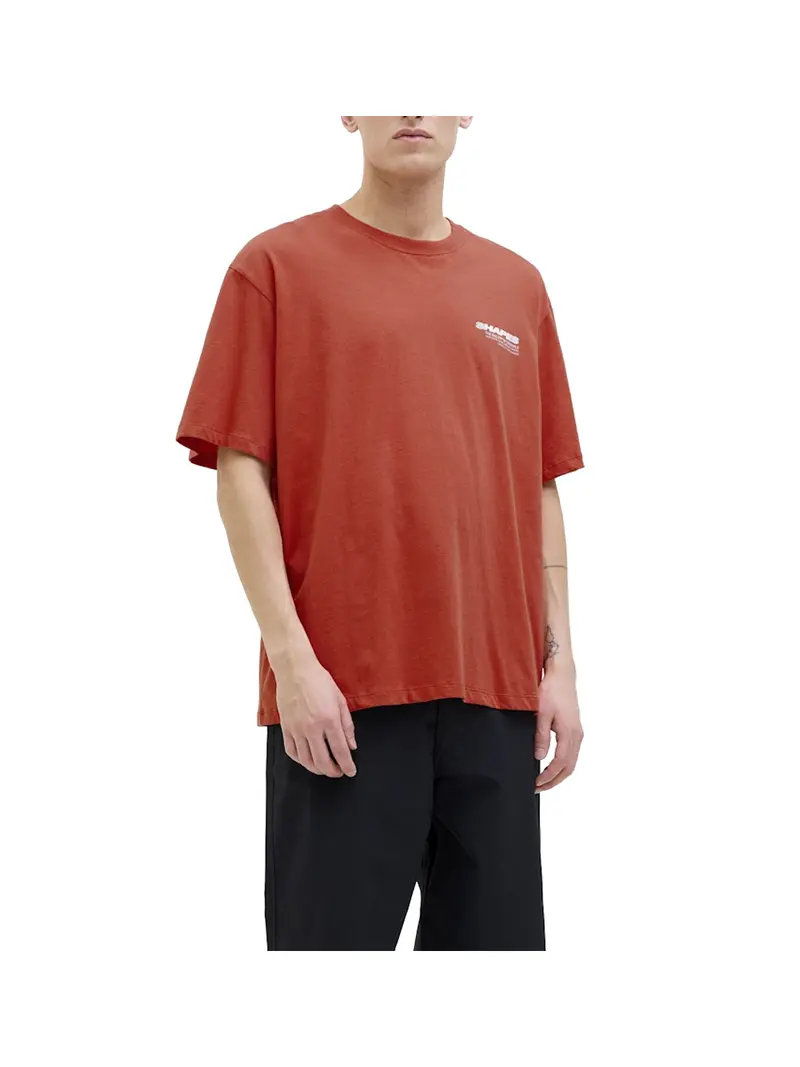 Jack&Jones T-Shirt Jorfold Tee Ss Crew Neck Rosso