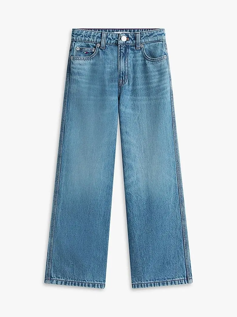 Jeans mabel larghi a vita alta con baffature