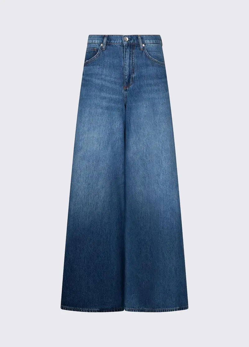 Jeans super flare a vita alta