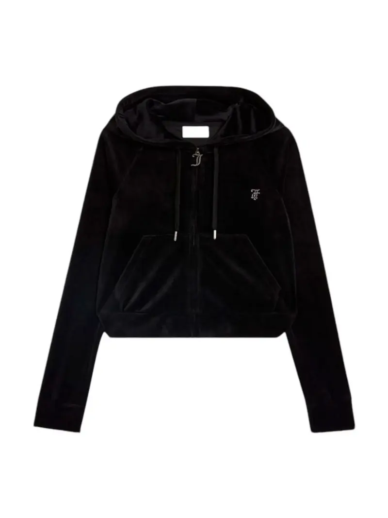 JUICY COUTURE Felpa Donna Madison Hoodies Clas Vel VIJH70194WPFJ00 Nero