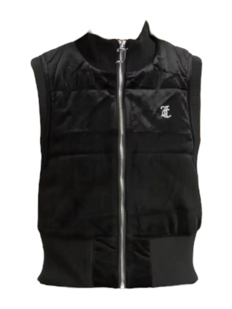 JUICY COUTURE Gilet Donna Thunder 00S Velour Gilet VIJH80456WPFJ00 Nero