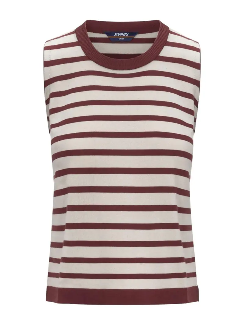 K-WAY Gilet Donna GERI STRIPES K2135NW B0D Beige