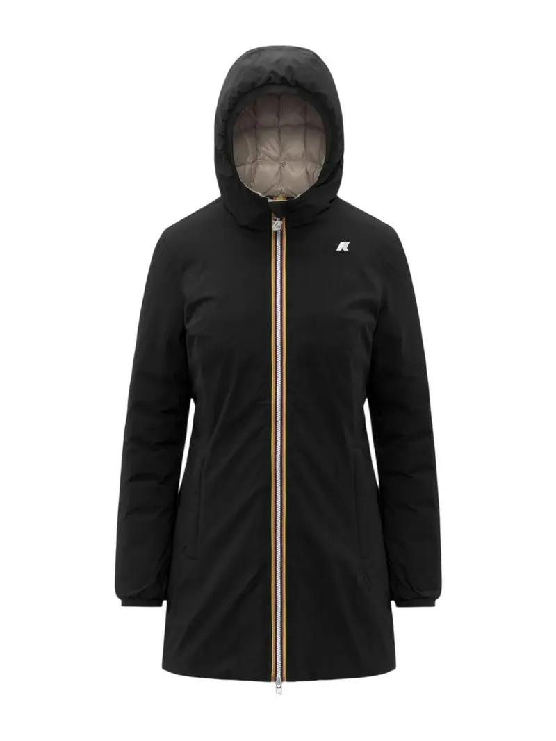 K-WAY Giubbino Donna DENISE ST THERMO DOUBLE K8134CW BC9 Black Pure - Beige C