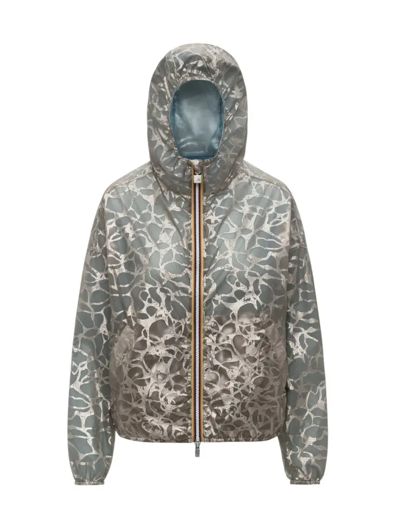 K-WAY Giubbino Donna LAURETTE SUPER LIGHT LAMI DOUB K7137JW C0R Beige-Blue Laminated