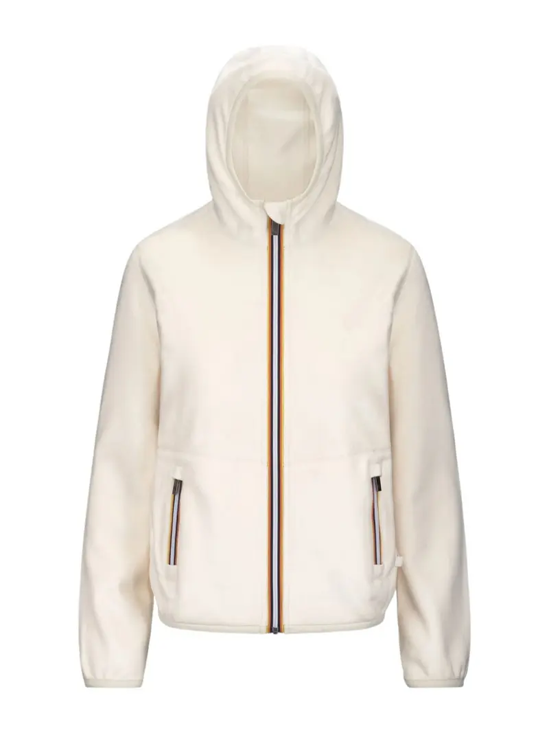 K-WAY Giubbino Donna Lily velour polar double K8138NW AV9 Bianco