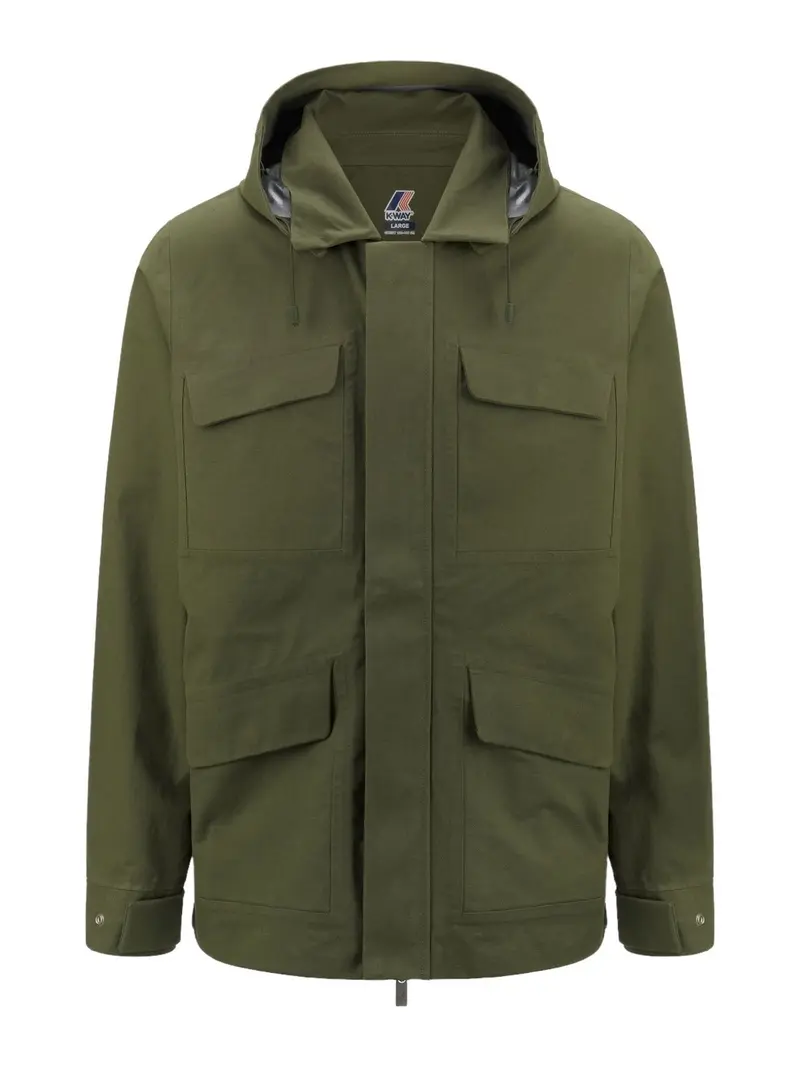 K-WAY Giubbino Uomo Erhal Linen Blend 2L K7131DW ANR Verde