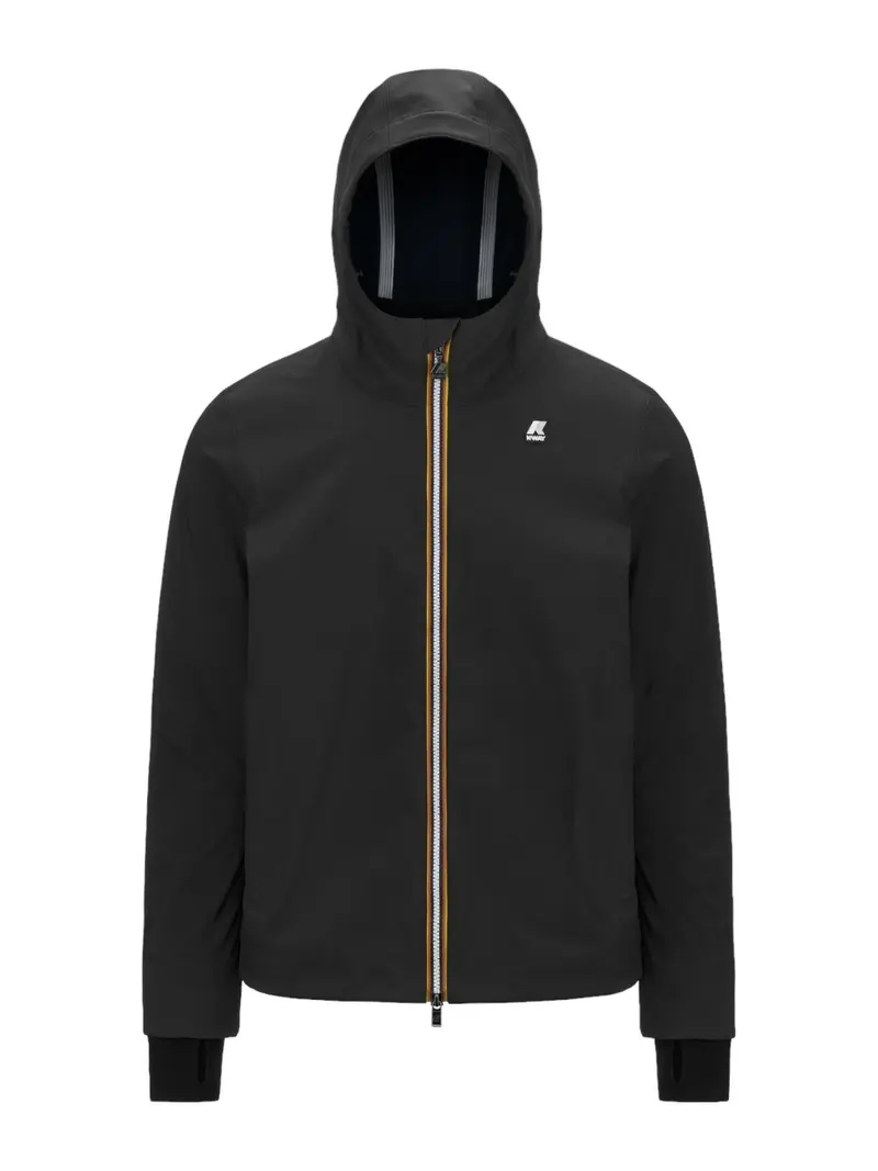 K-WAY Giubbino Uomo Jacko bonded K6131BW A3C BLACK-BLUE DEPTH