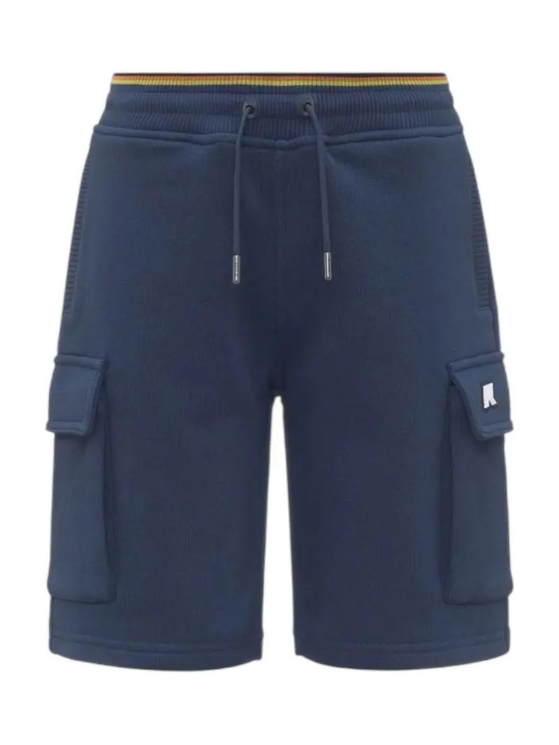 K-WAY KIDS Bermuda Bambini e ragazzi P. ERIK STRIPES FRENCH TERRY K7133SW B67 Blue Insignia