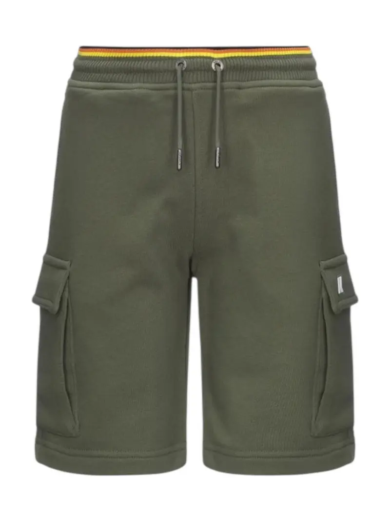 K-WAY KIDS Bermuda Bambini e ragazzi P. ERIK STRIPES FRENCH TERRY K7133SW V15 Green Lichen